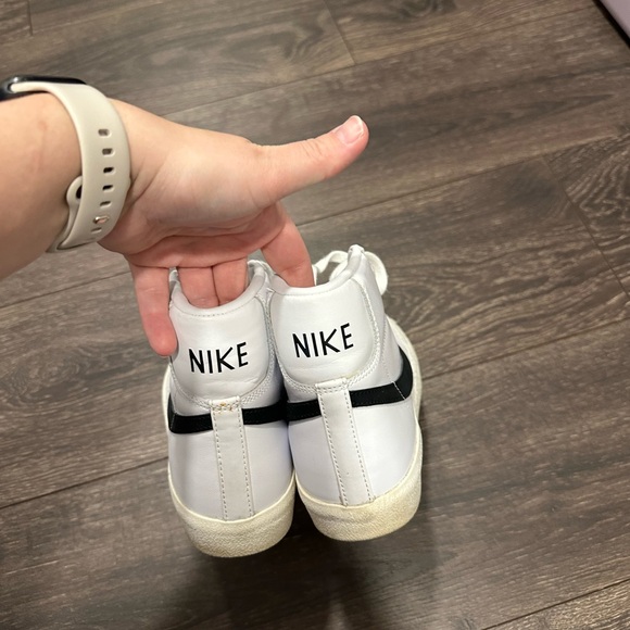 White Nike Blazers with Black Swoosh - Picture 2 of 4